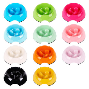 ชามอาหารสัตว์เลี้ยงแบบชะลอการกิน สีชมพู ป้องกันการสำลัก ป้องกันกรดไหลย้อน สำหรับสุนัขและแมว รูปทรงโค้งมน ช่วยปกป้องกระเพาะอาหาร - Product Image 2