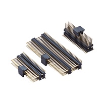 Soulin SMT 1.27x2.54mm pas mâle connecteur de fil électrique entrée inférieure 0.8mm simple/Double rangée plastique laiton pour PCB