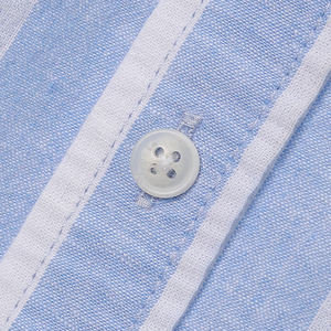 เสื้อเชิ้ตแขนยาวสีฟ้าขาวลำลองสำหรับผู้ชายขายส่งราคาถูกสำหรับใส่ในช่วงฤดูร้อน - Product Image 5