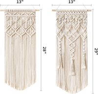 1 pièce Étagère murale en coton tressé macramé à pampilles, style bohème, pour la maison, la chambre, le dortoir, la salle de classe, l'appartement, l'art d'anniversaire