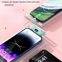 Banco de Energía Portátil 2 en 1 de 5000 mAh y 3000 mAh, Cargador Rápido Externo, Batería Pequeña, 2 en 1