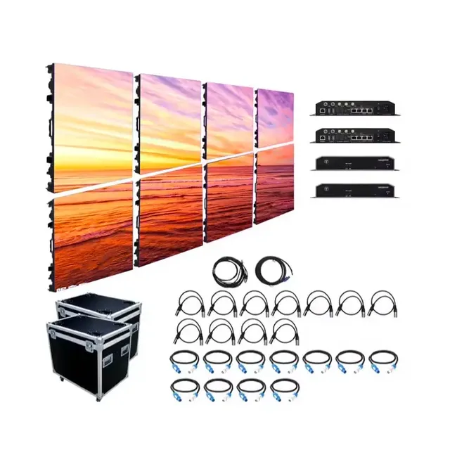 Outdoor/Indoor  IP65 LED Video Wall Display 500x1000mm Rental P2.6/P2.9/P3.91 Pixel Pitch for Shopping Mall Stage Use