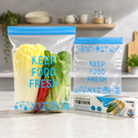 Sac de conservation alimentaire personnalisé en LDPE de qualité alimentaire, à double fermeture éclair, refermable, étanche, résistant, pour congélation, fruits et légumes