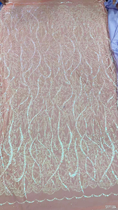 Tela de lentejuelas nhà sản xuất bán buôn Sequins Net lưới thêu long lanh Thiết kế ren vải cho Ăn mặc - Product Image 6