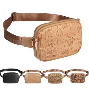 Bolsa cintura <span class=keywords><strong>de</strong></span> lona vintage con ribete <span class=keywords><strong>de</strong></span> <span class=keywords><strong>corcho</strong></span>: estilo retro, correa ajustable, ideal para festivales <span class=keywords><strong>de</strong></span> música y viajes - Product Image 6