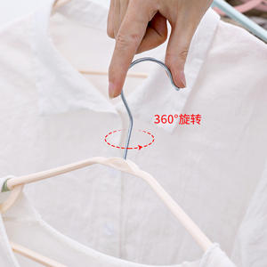 ไม้แขวนเสื้อแบบไหล่กว้าง ชนิดตะขอแบบไม่ลื่น รูปทรงสี่เหลี่ยมผืนผ้า สีกากี สีฟ้า สีชมพู แพ็ค 5 ชิ้น ที่แขวนเสื้อผ้าในครัวเรือน - Product Image 5