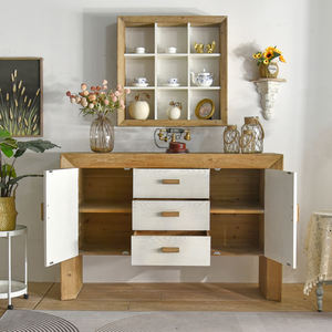 INNOVA, cajón y puerta <span class=keywords><strong>de</strong></span> color blanco personalizados contemporáneos, consola <span class=keywords><strong>de</strong></span> <span class=keywords><strong>entrada</strong></span> <span class=keywords><strong>de</strong></span> madera natural, mesa auxiliar moderna - Product Image 3