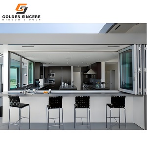 Fenêtre pliante en aluminium avec verre transparent pour la ventilation du salon GS - Product Image 1