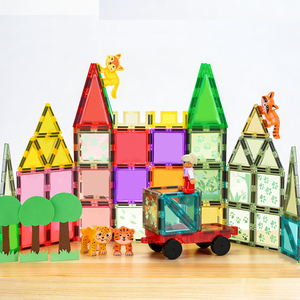 <span class=keywords><strong>Juego</strong></span> de Bloques de Construcción Magnéticos Magplayer, Juguetes de Construcción Montessori, Fichas Magnéticas para Niños, Regalo para Niños - Product Image 1
