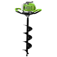 Tarière thermique VERTAK 63CC à essence, 2 temps, 2,5 kW, pour creuser des trous de poteaux, profondeur maximale 800 mm, pour clôtures et plantation