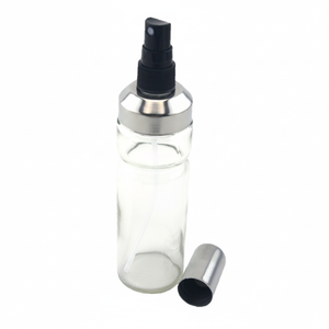 Bottiglia di olio essenziale in vetro trasparente con meccanismo in plastica e coperchio in acciaio da 72 per spruzzare olio e accessori - Product Image 2