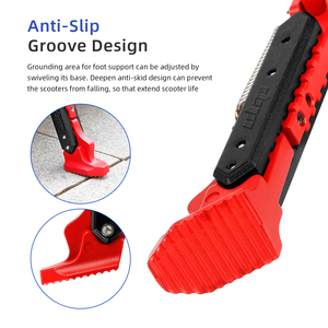Ulip V2 17 CM Red Black <b>Adjustable</b> Fit for 9bot Max G30 Electric Scooter Kickstand Aluminum Foot Support <b>Footrest</b> Side Stand - Product Image 6