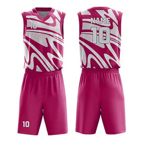Uniforme de Baloncesto de Poliéster con Impresión Digital del Nombre del Equipo de la Mejor Calidad, Cierre de Tirantes Ajustables - Product Image 1
