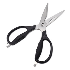 Kitchen Scissors Stainless Steel Black Straight Head For Home Use With Detachable Blades For Chicken Fish Barbecue - Product Image 1