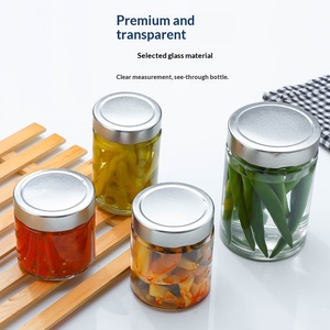 Wholesale Freezer Safe Glass Storage Jars Airtight Containers for Pickles Caviar <strong>Honey</strong> &amp; Jam-Stackable <strong>Set</strong> - Product Image 2