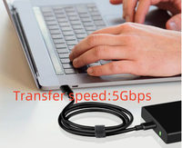 Cable DFX USB-C a USB 3.0 de 1m, 5Gbps de Datos, Carga Rápida de 3A, Triple Blindaje, Conductor de Cobre Puro para Teléfonos Móviles