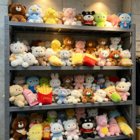 Prêt à expédier : Assortiment de jouets en peluche de 8 pouces, animaux mignons en coton PP, vente en gros, prix pour machine à griffes
