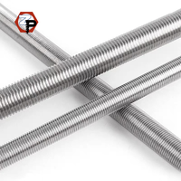 Tige filetée impériale UNC en acier inoxydable naturel SS 304 A2, filetage complet, 1/4 ", 5/16 ", 3/8 ", 7/16 ", 1/2 ", 5/8 " pouces