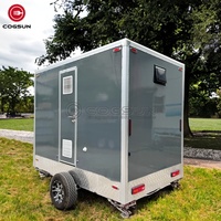 Remorque de toilette extérieure durable avec conception résistante aux intempéries et remorque de toilettes de construction fiable