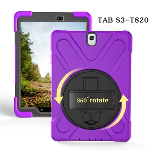 Hot bán sang trọng Cover quay lại trường hợp máy tính bảng chống sốc cho <span class=keywords><strong>Samsung</strong></span> Galaxy Tab <span class=keywords><strong>S3</strong></span> 9.7 inch T820 Silicone đứng dây đeo tay trường hợp - Product Image 1