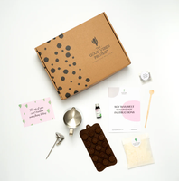 Kit de démarrage pour cire fondante PLANT FUN pour la création artisanale à domicile avec moules carrés et huiles parfumées