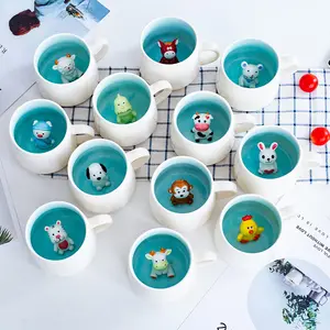 3D Stereo süt kahve fincanları yaratıcı karikatür kupa çocuk su özel seramik fincan