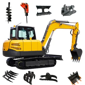 Mini Bagger Plane Engineering Vehicle Micro Excavation Agricultural Construction Multifunctional 6-ton Hook Machine