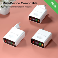Adaptateur secteur portable OEM 45W USB-C 4 ports à charge rapide pour téléphone portable et ordinateur portable, compatible PD 3.0, avec LED, pour voyages (US, EU, UK)
