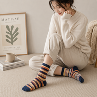 Chaussettes thermiques en laine de haute qualité avec logo personnalisé, vente en gros, tricot torsadé, chaudes pour l'hiver, usage quotidien à la maison, pour femmes