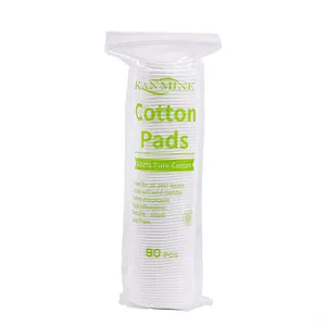 Almohadilla de algodón absorbente Almohadillas de limpieza para desmaquillador redondas Almohadillas de algodón cosmético desechables 100% de algodón puro