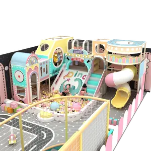 Perlengkapan tempat bermain bayi seri macaron terlaris Peralatan tempat bermain dalam ruangan komersial dengan bola