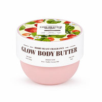 Glow Body Butter Berry Blast Geur Berry Vanille Hydraterende Ronde Verpakking Biologisch Aangepast Logo voor Body Butter
