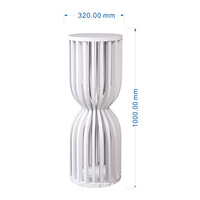 Offre Spéciale – Socle de Présentation Cylindrique Rond Blanc Détachable Style Vintage Moderne pour Mariages et Événements