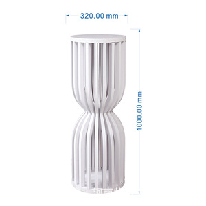 Hete Aanbieding Moderne Vintage Afneembare Witte Ronde Cilindrische Bloemige Sockel Presentatie Standaards voor Bruiloften en Feesten - Product Image 3