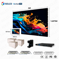 Écran d'affichage vidéo LED intérieur de 136 pouces P0.78-P1.875, mur vidéo sans soudure COB avec résolution 8K et HDR10+