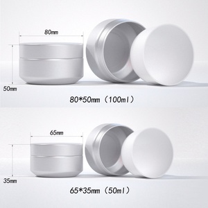 Reusable Aluminum Jar Removable Plastic Inner <b>Liner</b> Screw Cap for Body Cream 100ml Custom Color Matte Finish Cosmetic Packaging - Product Image 2