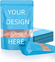Sachet Doypack Personnalisé Premium de Qualité Alimentaire Recyclable avec Fermeture Zip Refermable, Emballage Plastique à Fenêtre Transparente pour Noix et Snacks