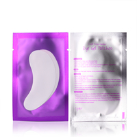 Coussinets sous les yeux jetables de couleur violette patchs pour les yeux non pelucheux Logo personnalisé coussinets de gel sous les yeux pour l'extension des cils