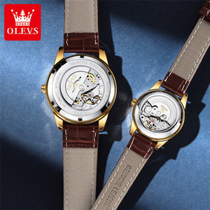 OLEVS 6629 lujo China hombre reloj mecánico <span class=keywords><strong>Excel</strong></span> cuero banda impermeable fecha pantalla personaje negocios reloj de pulsera - Product Image 5