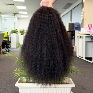 Pelucas de Cabello Humano Indio Liso Yaki con Frente de Encaje Transparente de 8-30 Pulgadas, 100% Natural Negro para Mujeres Negras - Product Image 2