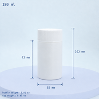 Vente en gros de flacons en HDPE de 180 ml avec bouchon résistant aux enfants, conteneur vide en plastique opaque blanc pour pilules et capsules
