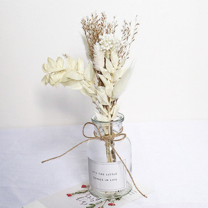 A-1160 gros accueil parti decor ins <span class=keywords><strong>verre</strong></span> <span class=keywords><strong>vase</strong></span> pampass herbe cadeau ensemble petit séché pampas herbe avec dans <span class=keywords><strong>vase</strong></span> en <span class=keywords><strong>verre</strong></span> cadeau boîte - Product Image 4