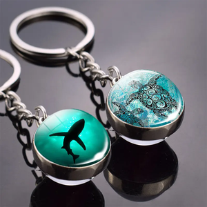 Ocean Jewelry Luminous Shark <strong>Turtle</strong> Dolphin Starfish Glass Ball Keychain Pendant Keyring Cute Sea Animals <strong>Key</strong> <strong>Chains</strong> - Product Image 4