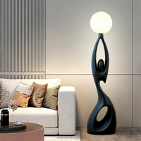 Lampadaire LED créatif moderne en forme humaine, idéal pour le salon, près du canapé, ou la chambre à coucher, ambiance postmoderne de luxe.