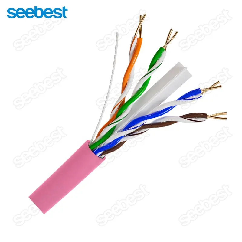 Seebest kabel komputer UTP CAT5E/CAT6/CAT7 massal kabel jaringan Ethernet prime test Cat6 kabel 305m harga Roll