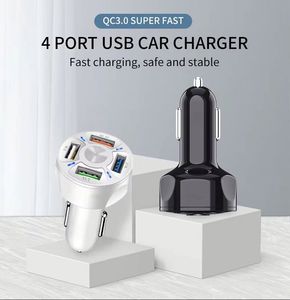 4 Usb Car Phone Charger Qc3.0 Fast Charging Mobile Phone Car Charger 7a Car Charger Adapter - Product Image 4