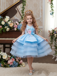 Style coréen moelleux enfant gâteau robe d'anniversaire mignon bébé rose fille robes d'anniversaire grande fleur robe fille fête de mariage pour 6Y - Product Image 5