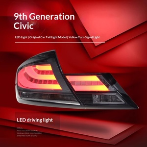 Fanale posteriore a LED LKS 2014-2015 per Civic di 9a generazione, con luci diurne e freno, lente trasparente 6000K - Product Image 4