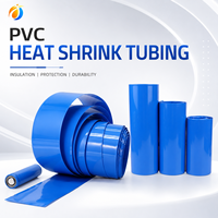 Tubo Termorestringente in PVC Blu da 160mm per Protezione Pacchi Batterie agli Ioni di Litio, Pellicola Avvolgente Termorestringibile