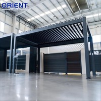 Pergola Bioclimatique d'Extérieur au Design Populaire, Pergola en Métal Aluminium pour Jardin, Pergola Extérieure 3x6m, Pergola 3x6, Pergola 5x4